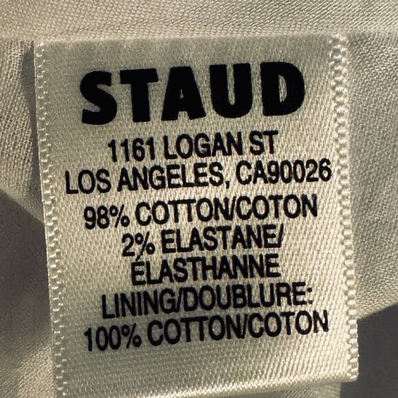 New with tags STAUD Finley Dress in White Size 4 - Picture 10 of 13